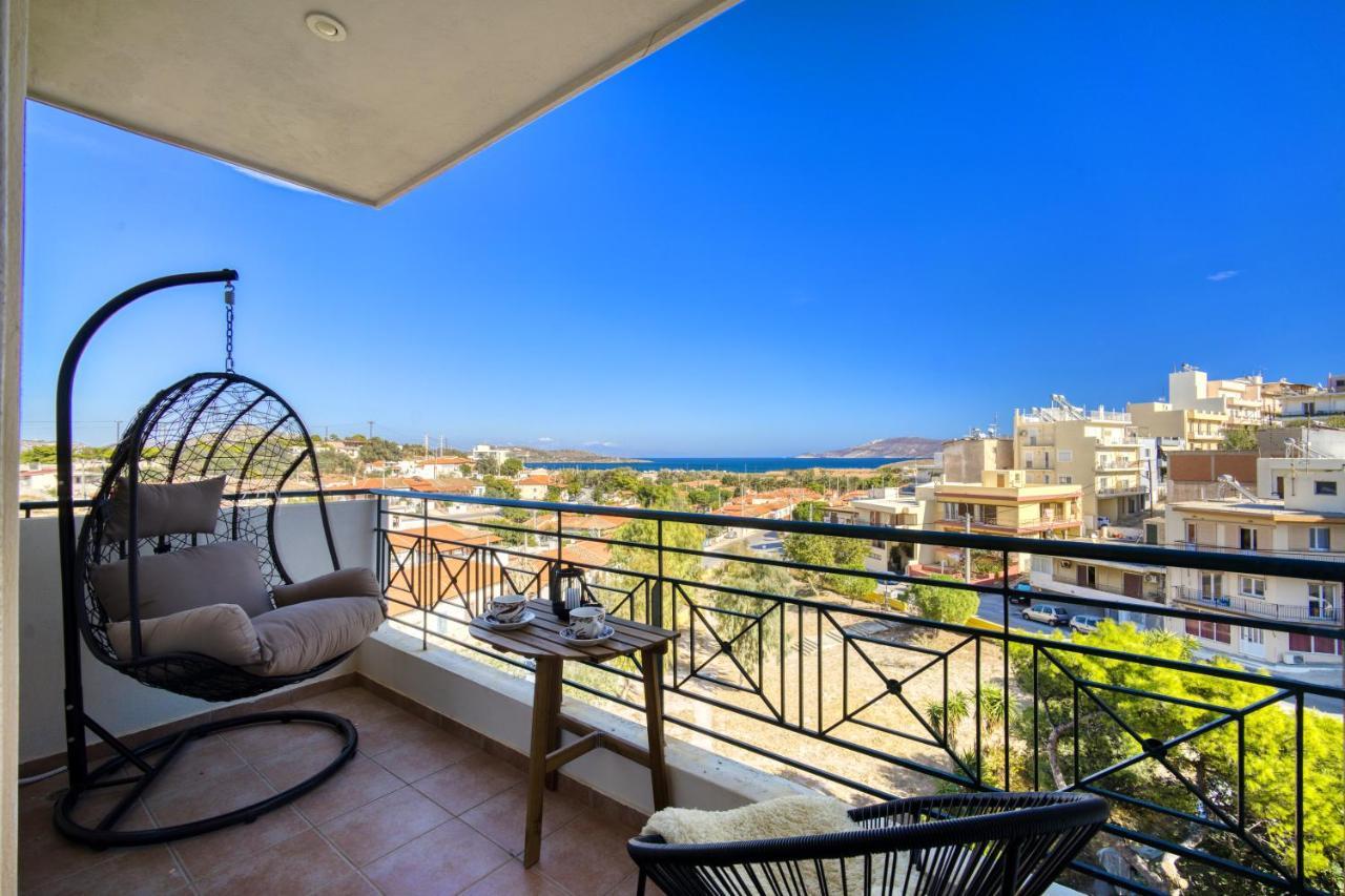 Sea & Mountain Apartment Close To Port And City Лаврион Экстерьер фото